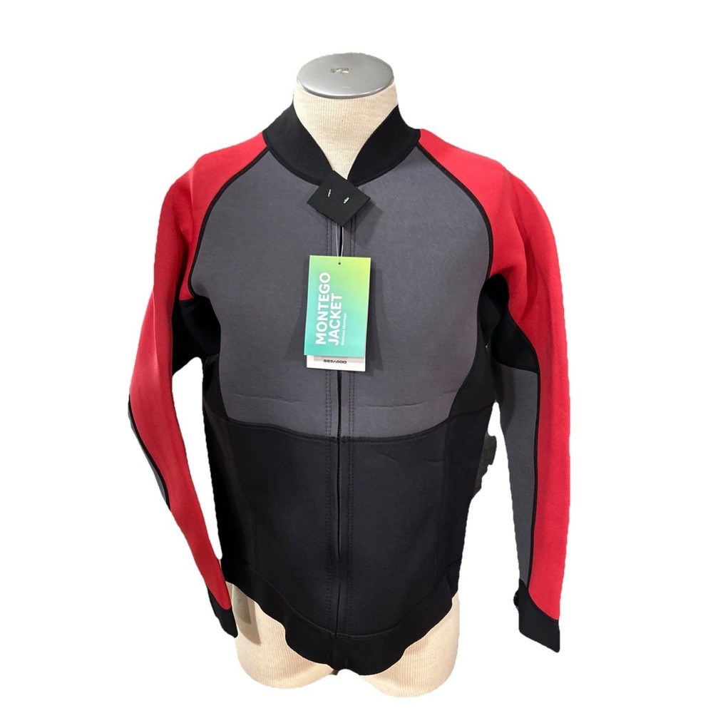 Sea-doo Montego Jacket Mens XL Red Black Wetsuit 3mm Neoprene Snorkeling
